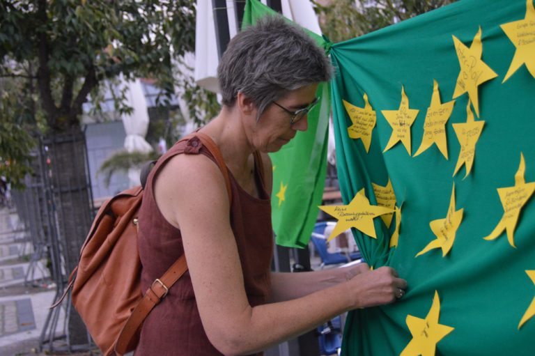 Straßenaktion Europa