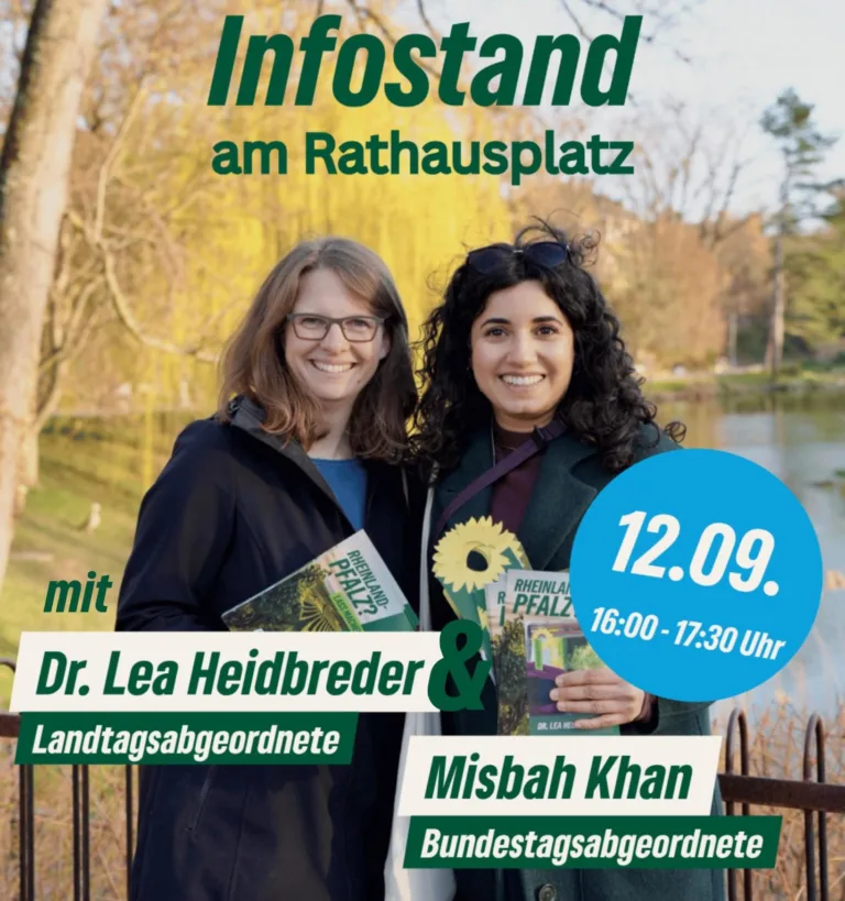 Im Gespräch mit Misbah Khan und Dr. Lea Heidbreder am 12. September auf dem Rathausplatz